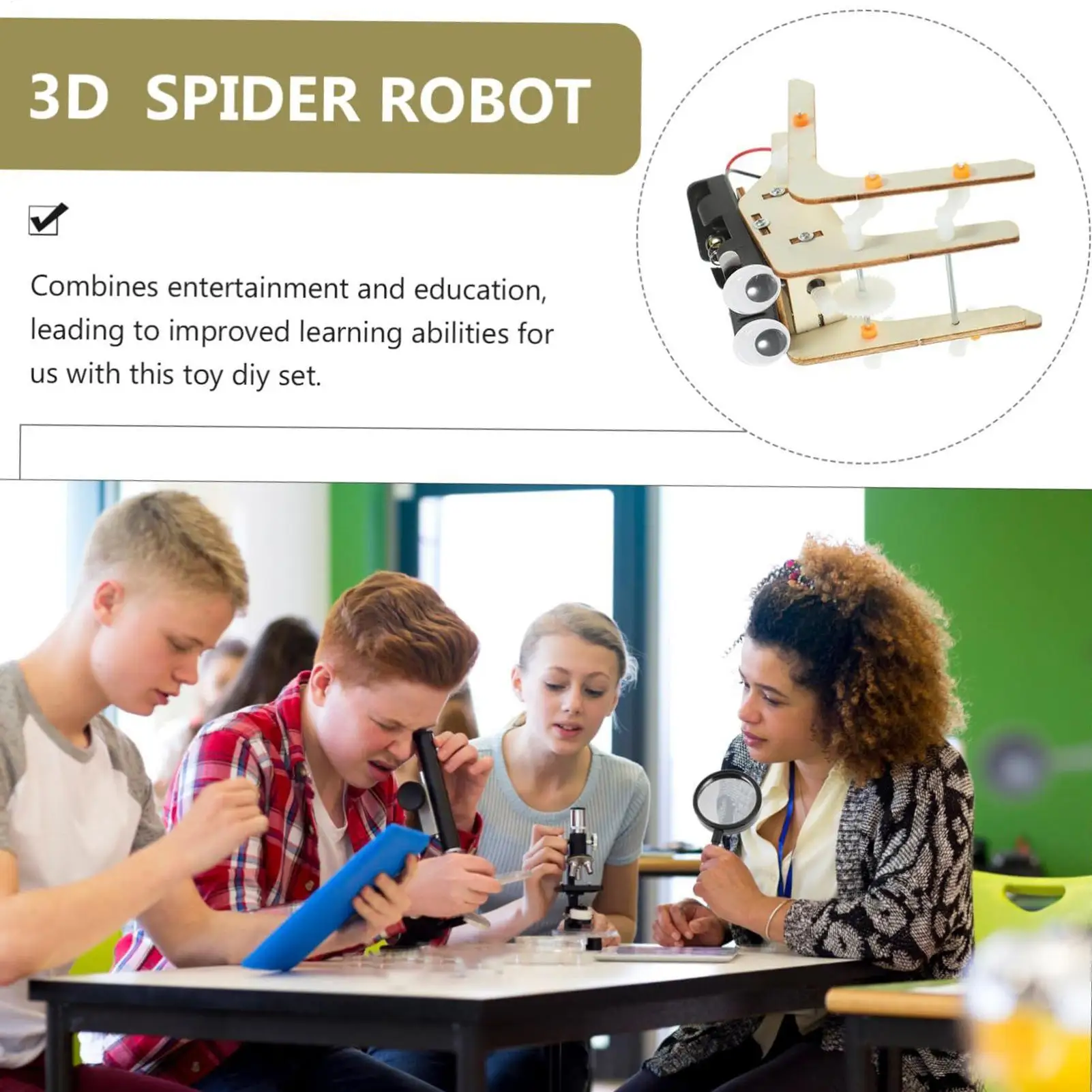 Juguete educativo de araña realista para experimentos sensoriales