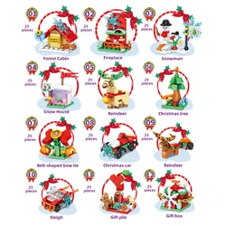 Bloques de construcción Navidad con temática festiva para niños