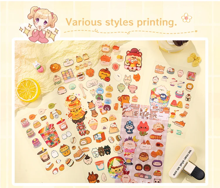 Hojas con diseños kawaii para proyectos