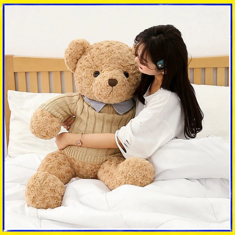 Oso de peluche suave con pelo rizado para dormir, regalo - imagen 5