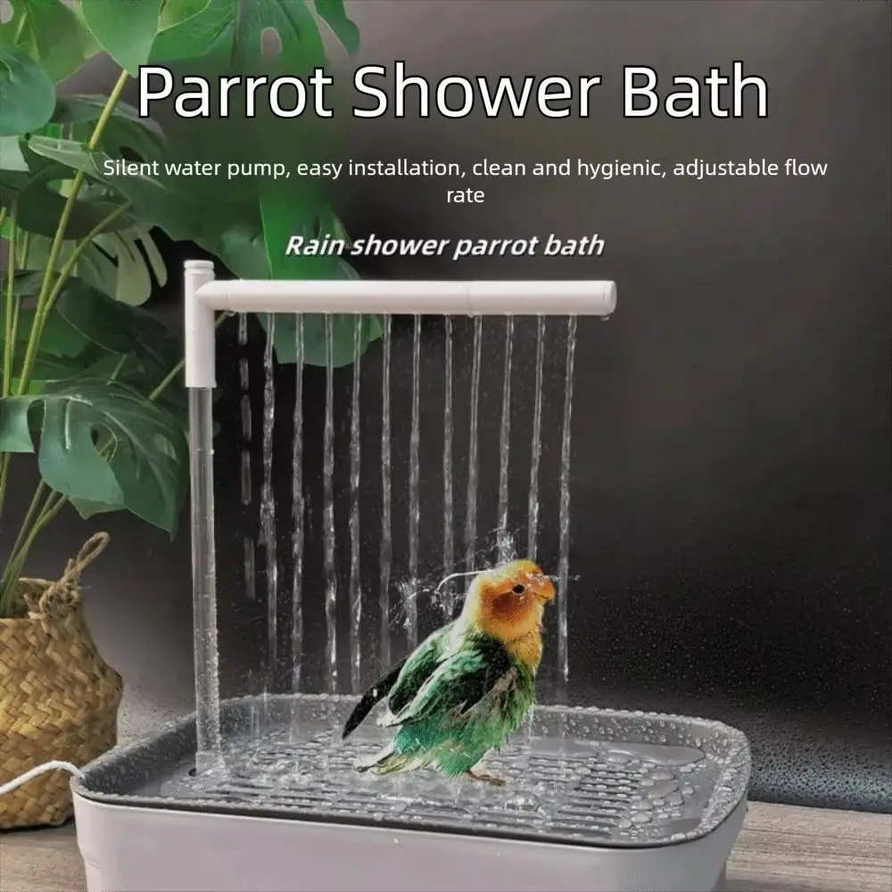 Baño automático para pájaros eléctrico silencioso con lluvia y agua - imagen 4