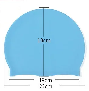Gorro de natación de silicona flexible para adultos y niños