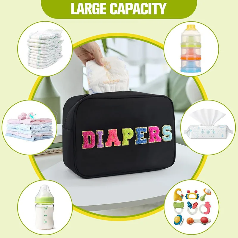Bolsa de pañales impermeable gran capacidad para viajes con estilo - imagen 3
