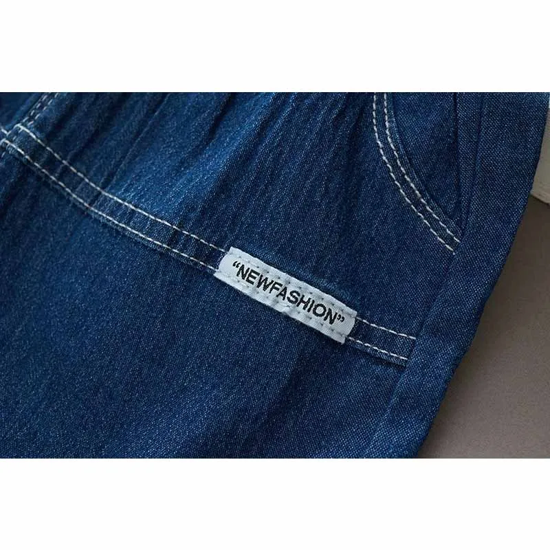 Pantalones cortos de mezclilla elásticos para niños y niñas - imagen 3