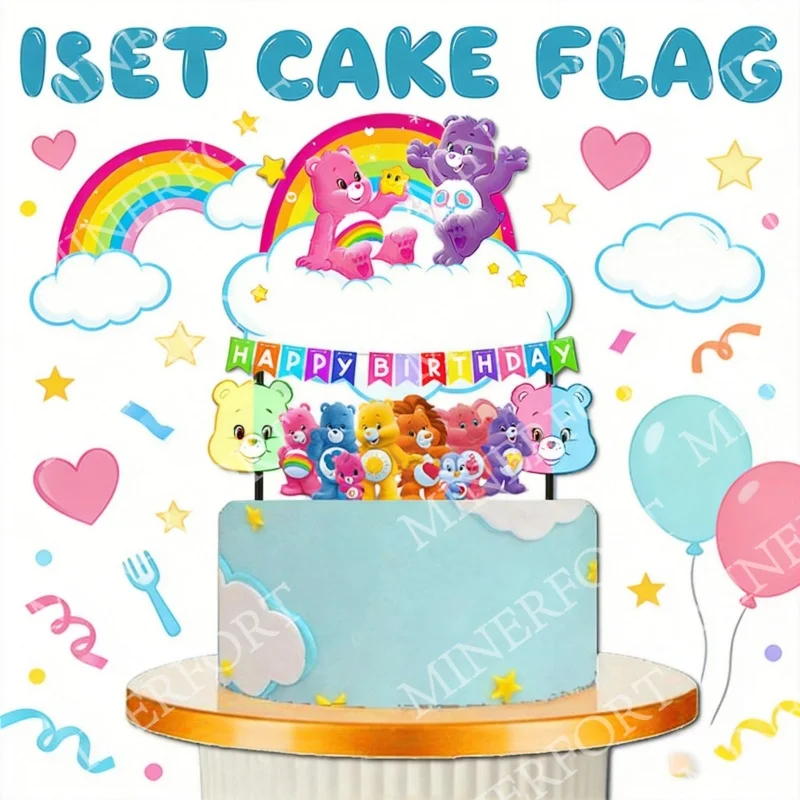 Bandera para tarta de ositos cariñosos para babyshower - imagen 4