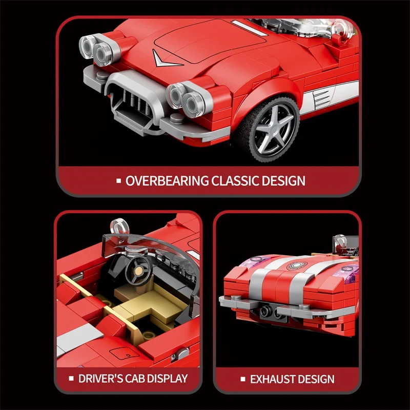 Roadster rojo: bloques de construcción para niños - juego creativo - imagen 5