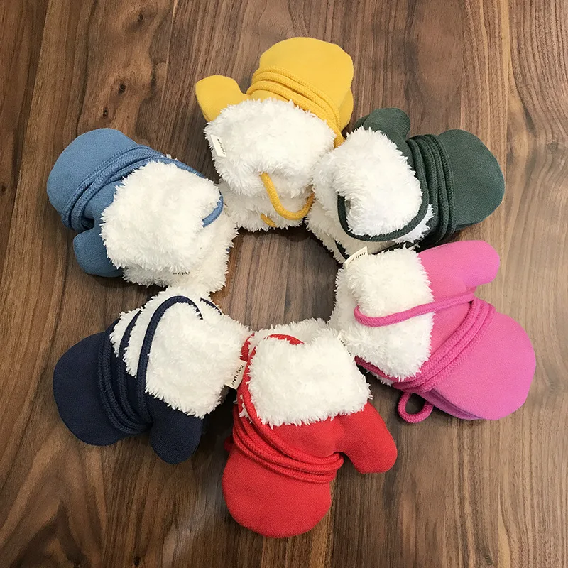 Guantes de esquí para niños de forro polar con protección muñeca - imagen 2