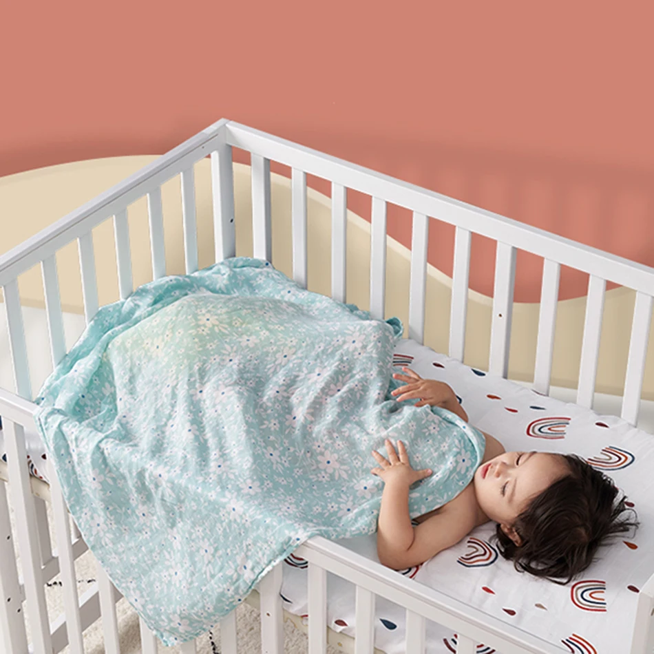 Elinfant Set Mantas Muselina Arcoíris Algodón 100% para Recién Nacidos - imagen 2