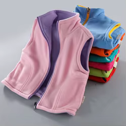 Chaleco de terciopelo sin mangas para niños - Color caramelo