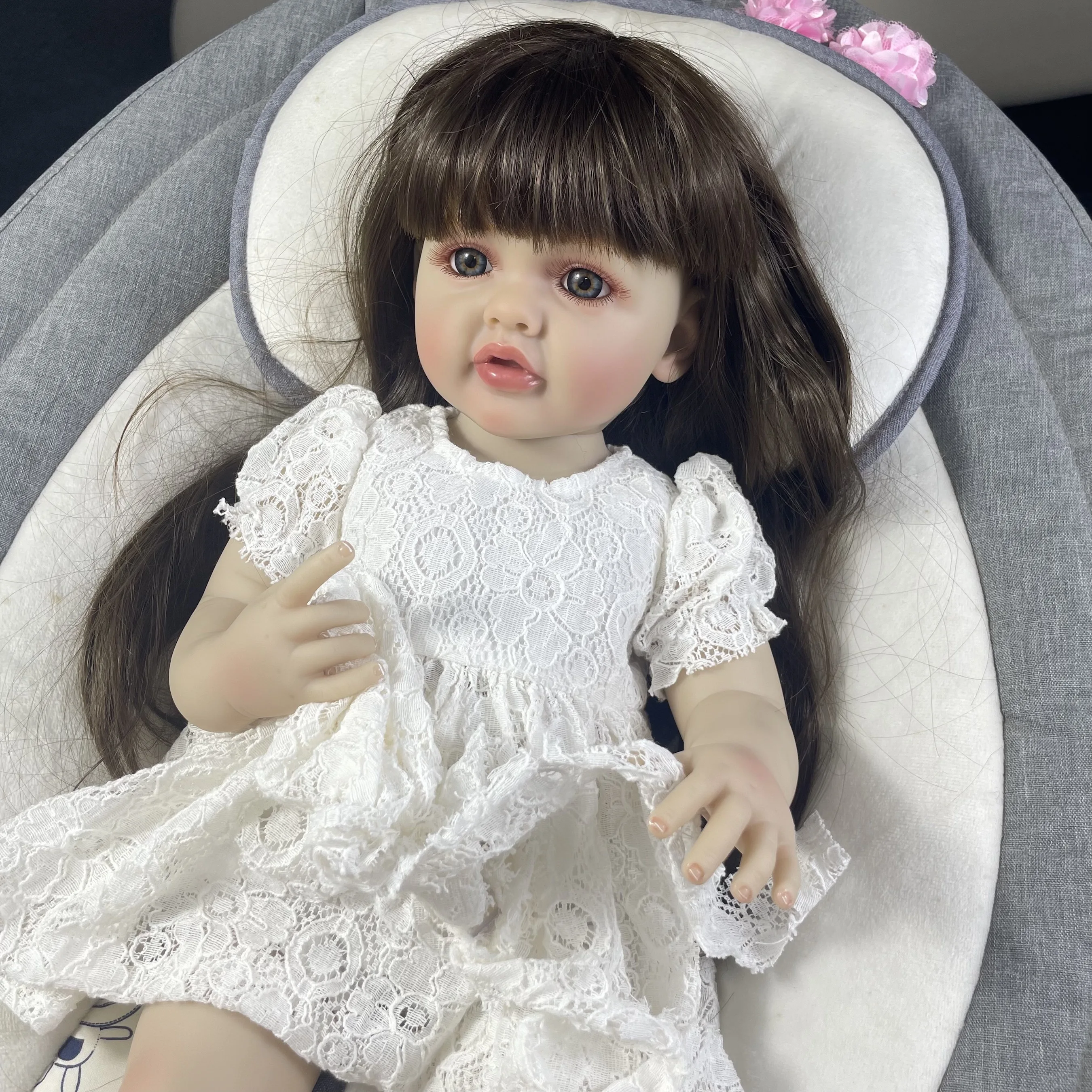 MRB Muñeca reborn realista de vinilo silicona lavable para niña - imagen 3