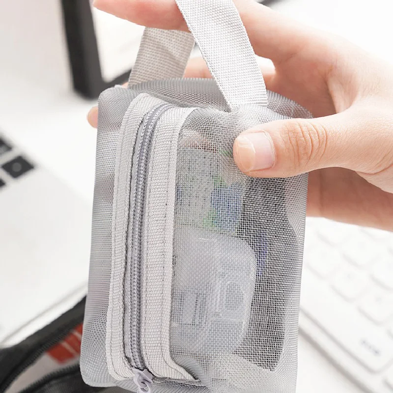 Bolsa de aseo transparente impermeable con cremallera para viaje - imagen 2