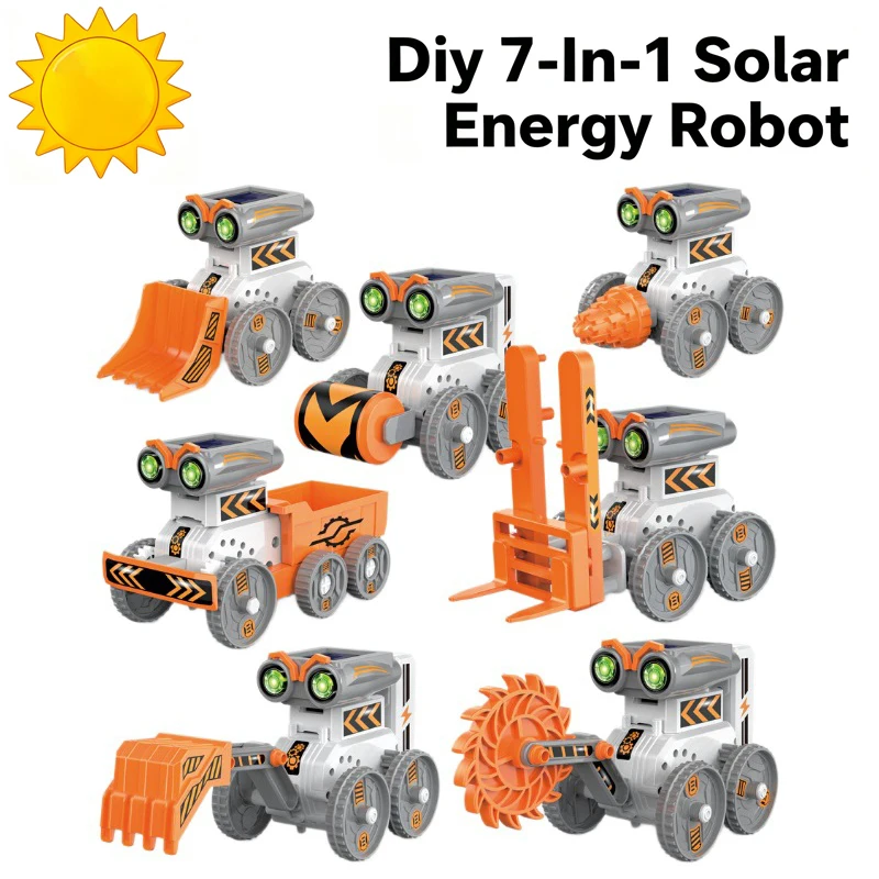 Robot solar de juguete para niños con excavadora y elevación - imagen 4