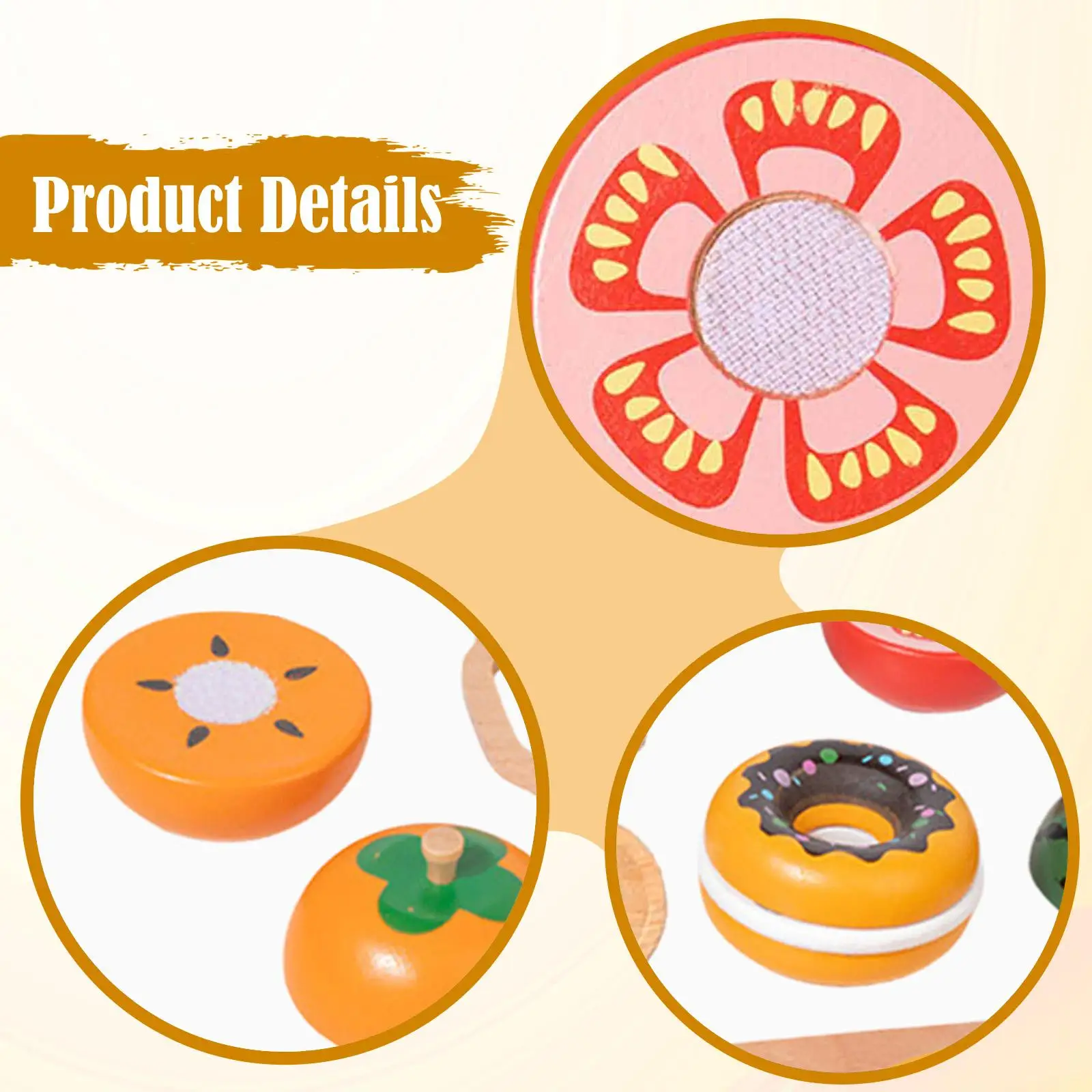 Juguete de cortar frutas y verduras en madera para cocina infantil - imagen 5
