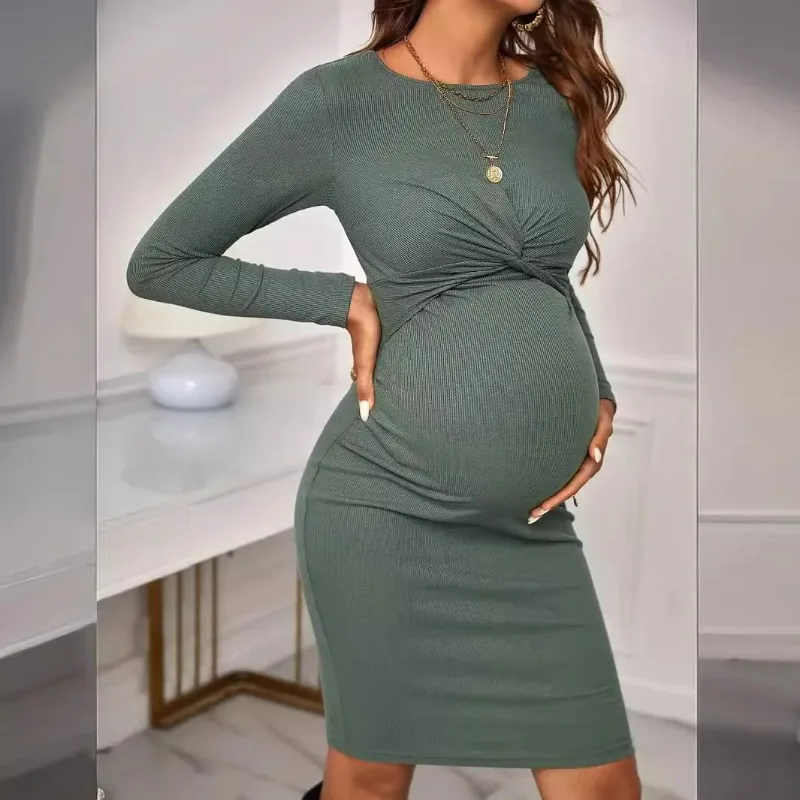 Vestido bebé manga larga algodón para niña – Color liso y suave - imagen 3