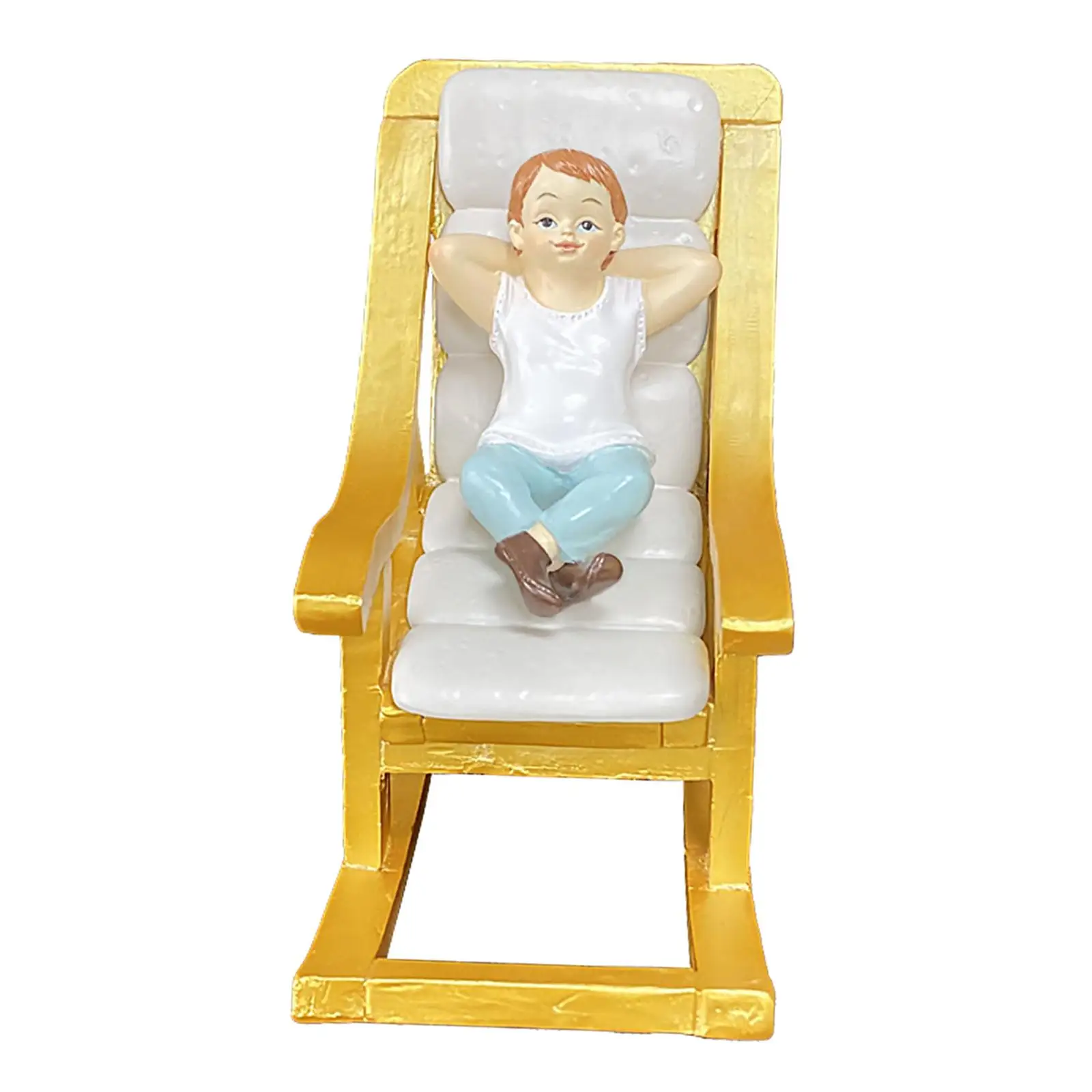 Silla mecedora para casa de muñecas – Accesorio decorativo