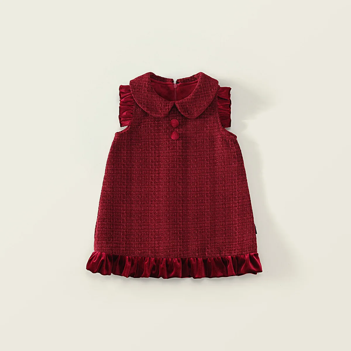 Vestido rojo de invierno estilo festivo