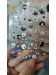 Pegatinas 3D de perros y gatos con relieve UV impresas