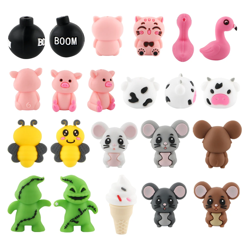 Kovict Cuentas de silicona con animales para manualidades - imagen 3