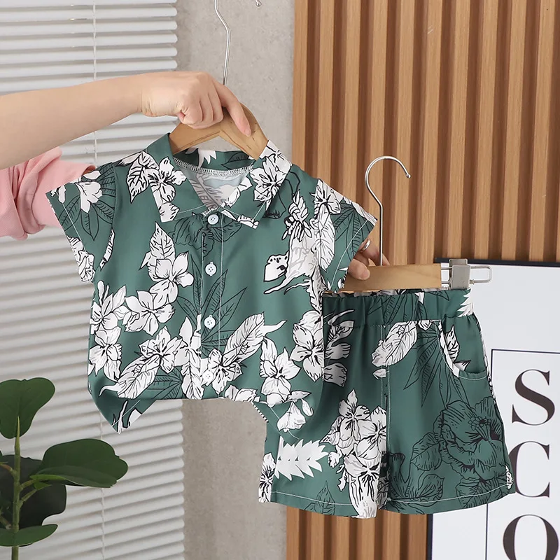 Ropa de verano para niños: camisa y shorts de algodón - imagen 3