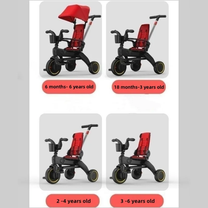Triciclo evolutivo ligero con respaldo para niños de 1 a 5 años - imagen 2