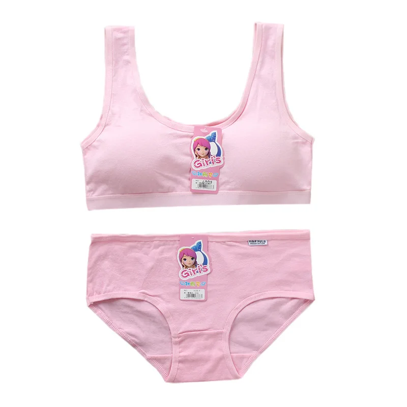 Conjunto de sujetador y bragas acolchado para niñas – Ropa interior
