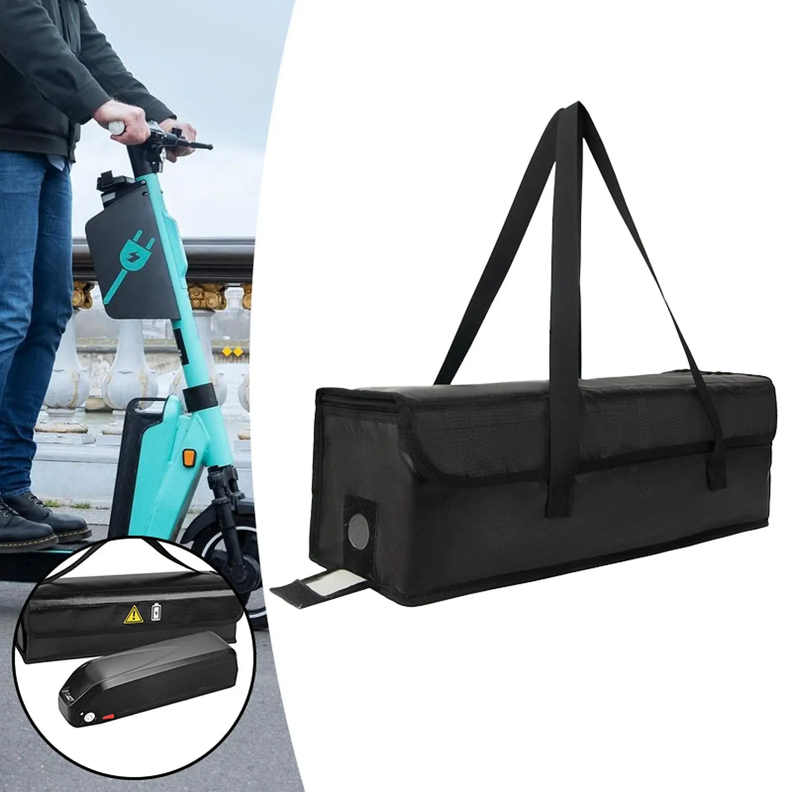 Bolsa ignífuga para bicicleta eléctrica de transporte segura