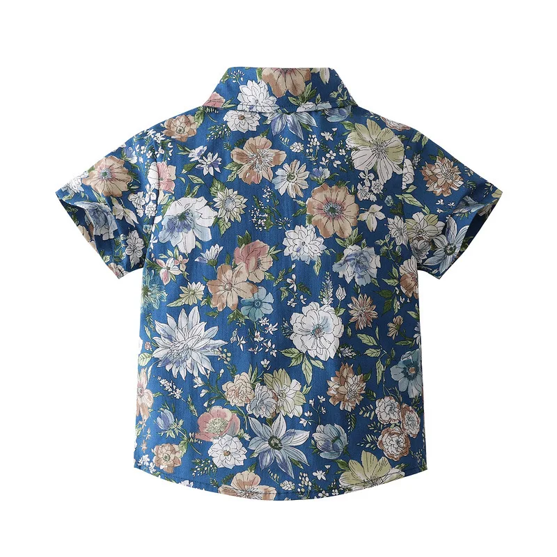 Conjunto playa floral - camiseta manga corta y shorts estilo coreano - imagen 3