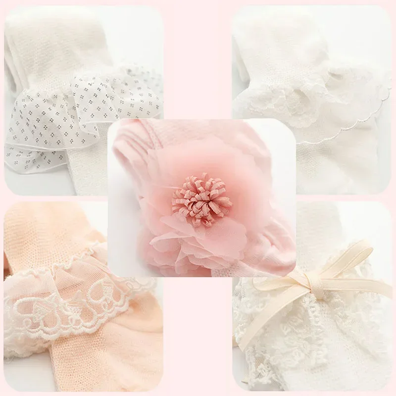 Pantimedias de encaje con lazo para niña – Elegantes y cómodas - imagen 5