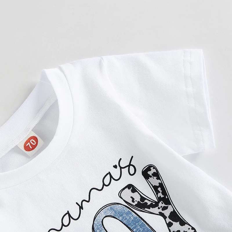 VISgogo Conjunto bebé verano: camiseta estampada y shorts elásticos - imagen 5