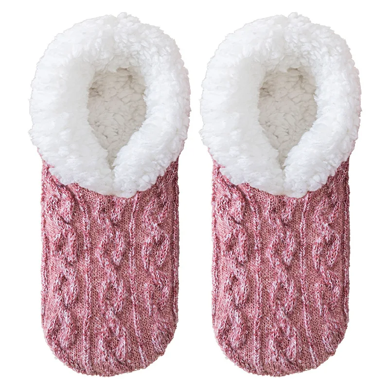 Calcetines lana de cordero antideslizantes cálidos para hogar invierno - imagen 3