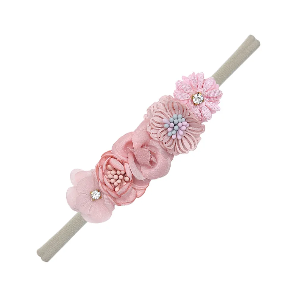 Diadema floral para bebé con piedras – Estilo princesa - imagen 4