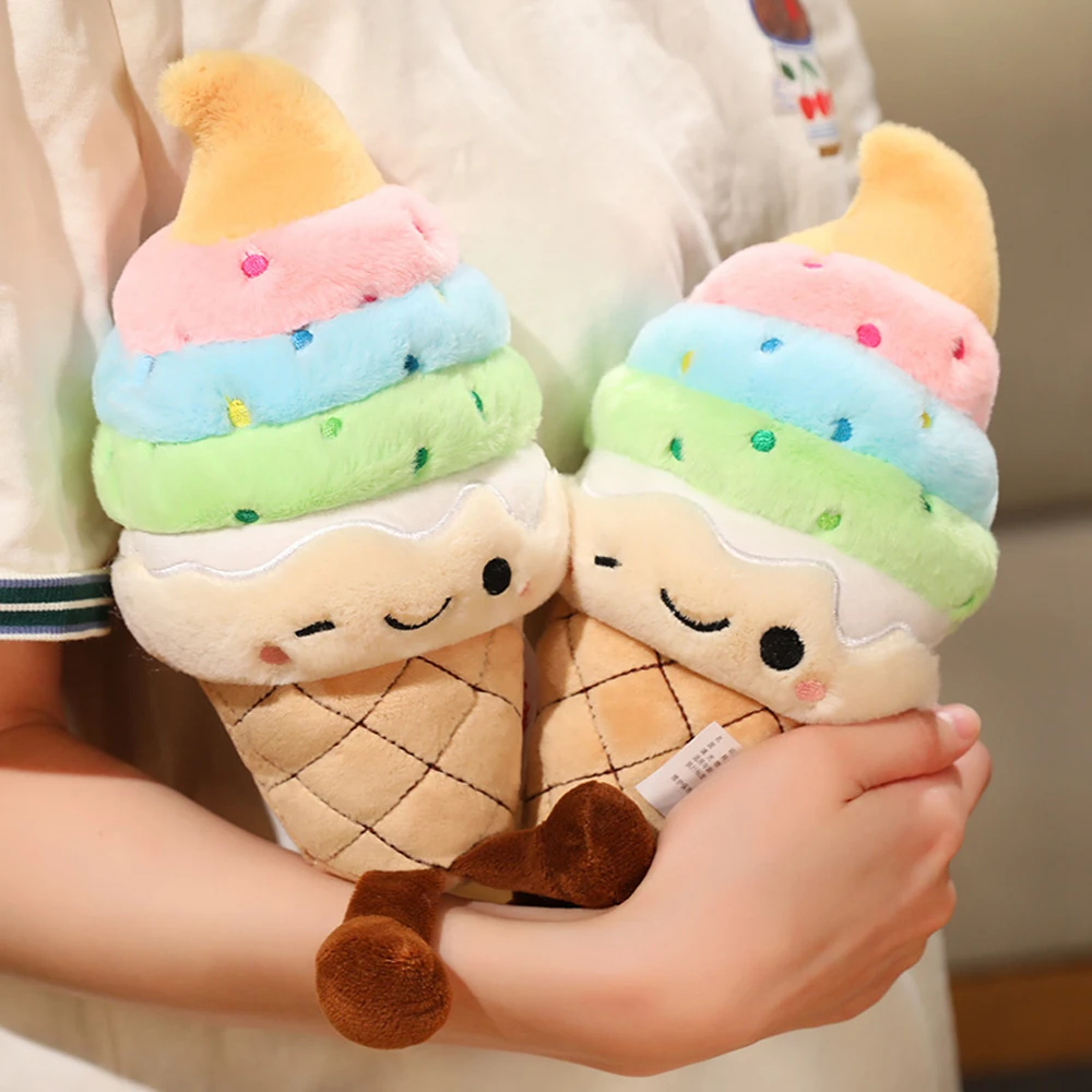 Peluche helado cono arcoíris colorido para niños, regalo - imagen 5
