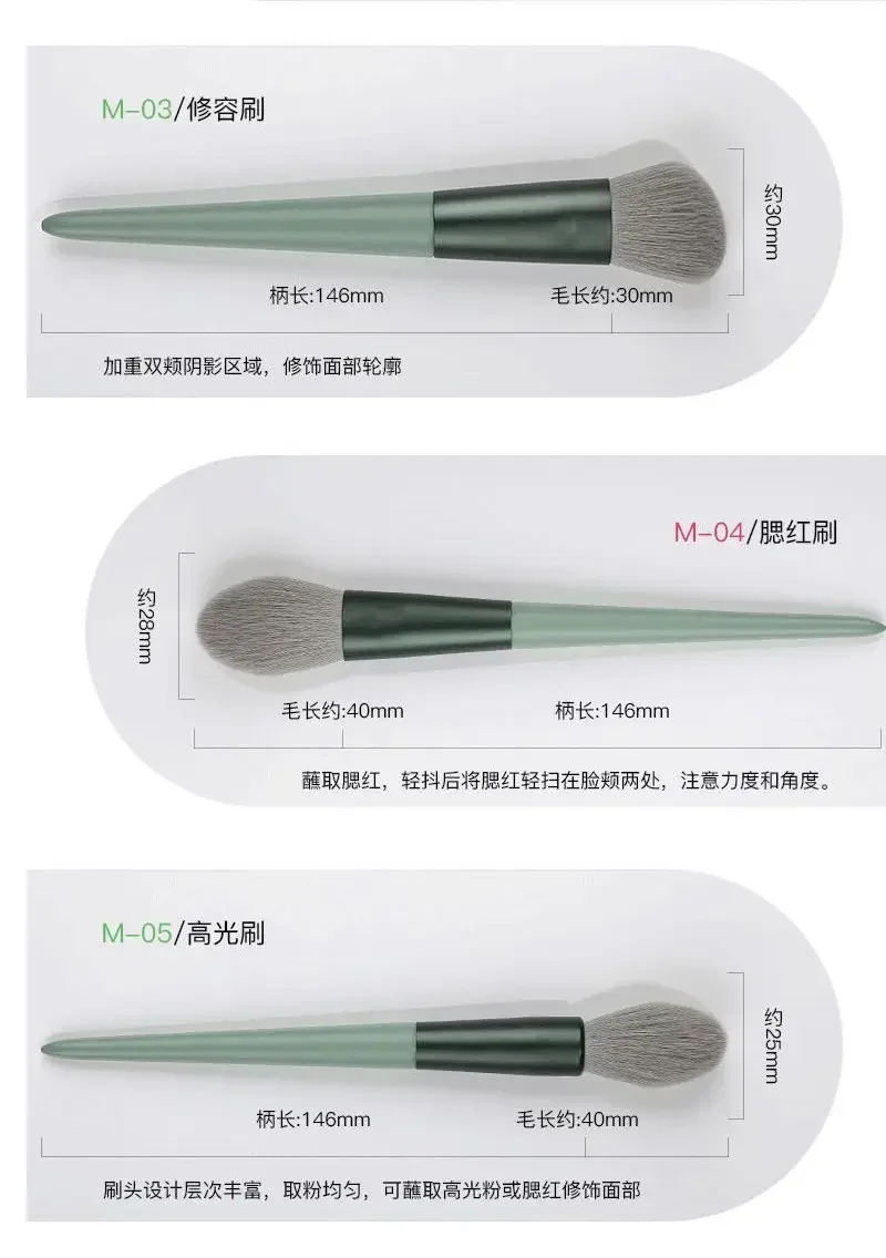 Set portátil de brochas de maquillaje