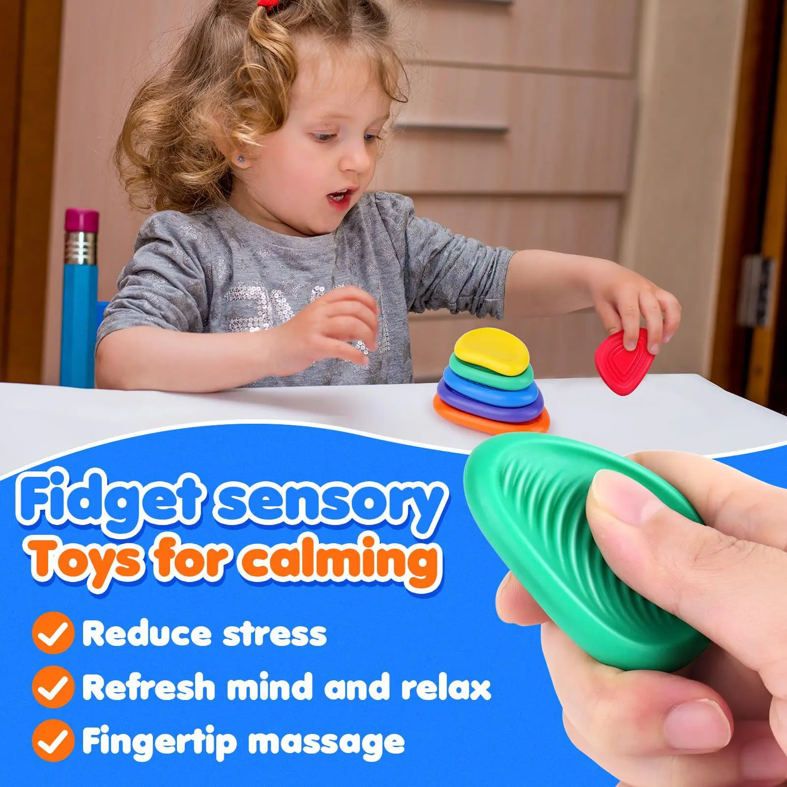 Anillo sensorial de silicona anti-estrés para niños - imagen 2
