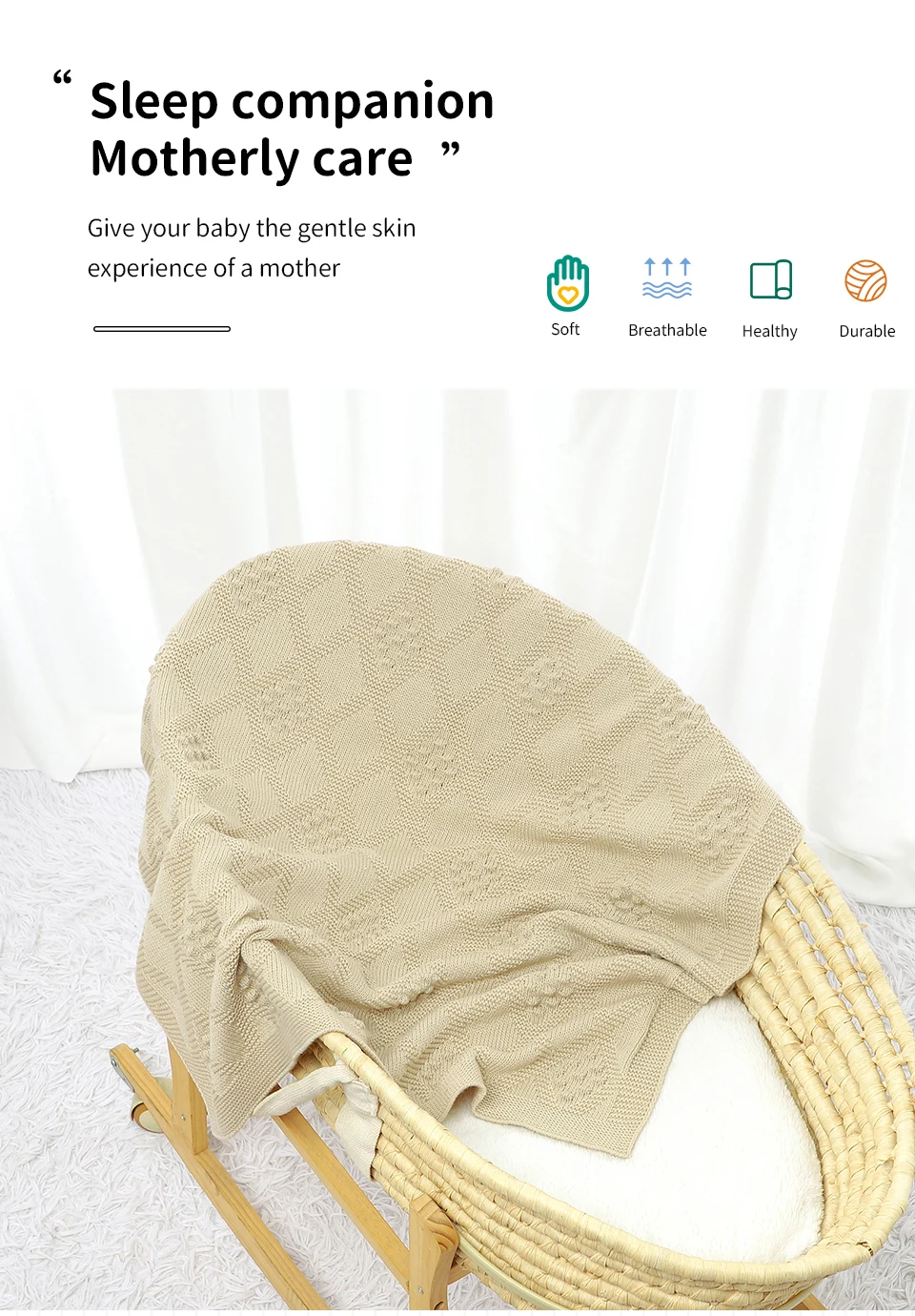 Ideal para envolver y acomodar en el cochecito o el moisés