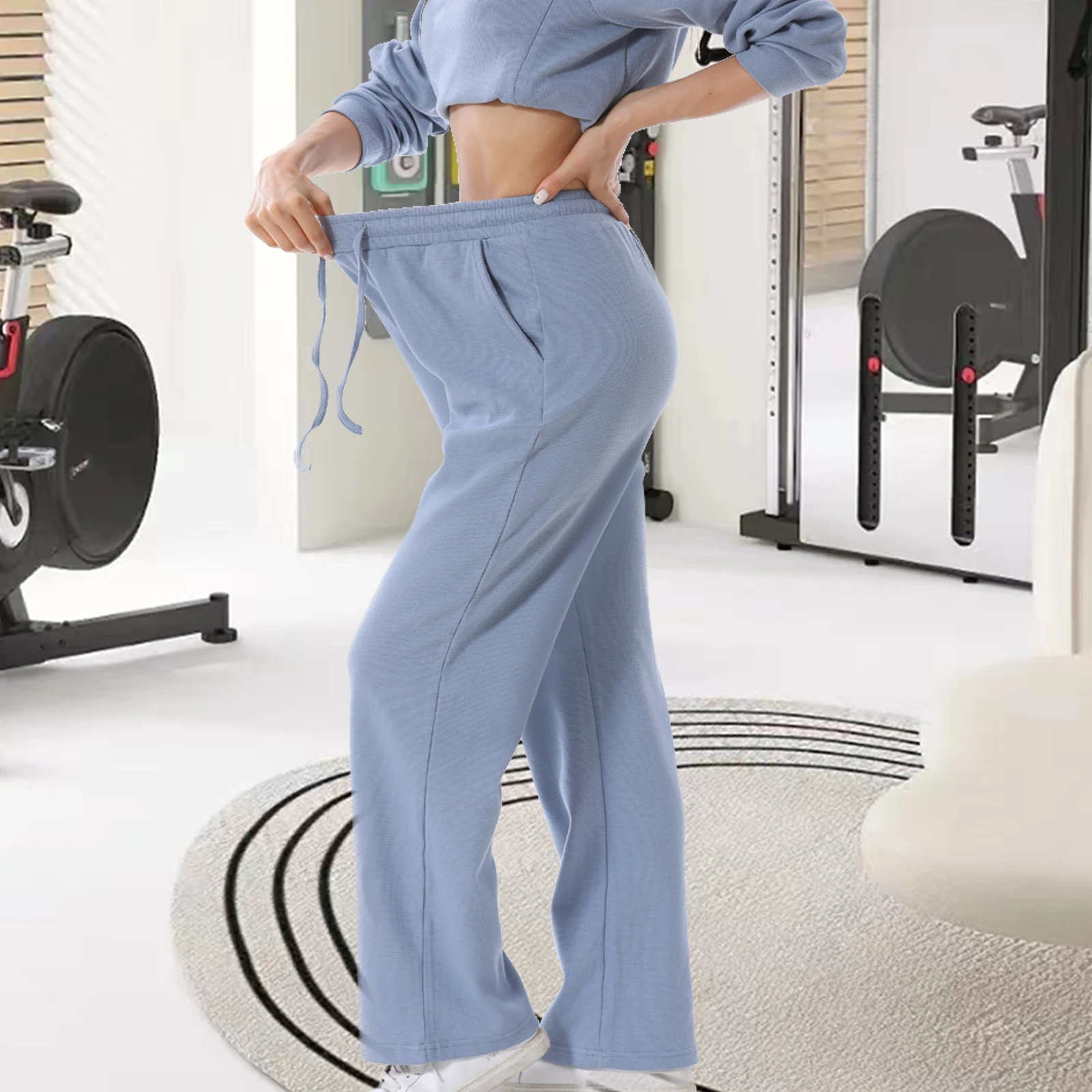Ropa de maternidad sudaderas capucha pantalones cintura alta lactancia - imagen 2