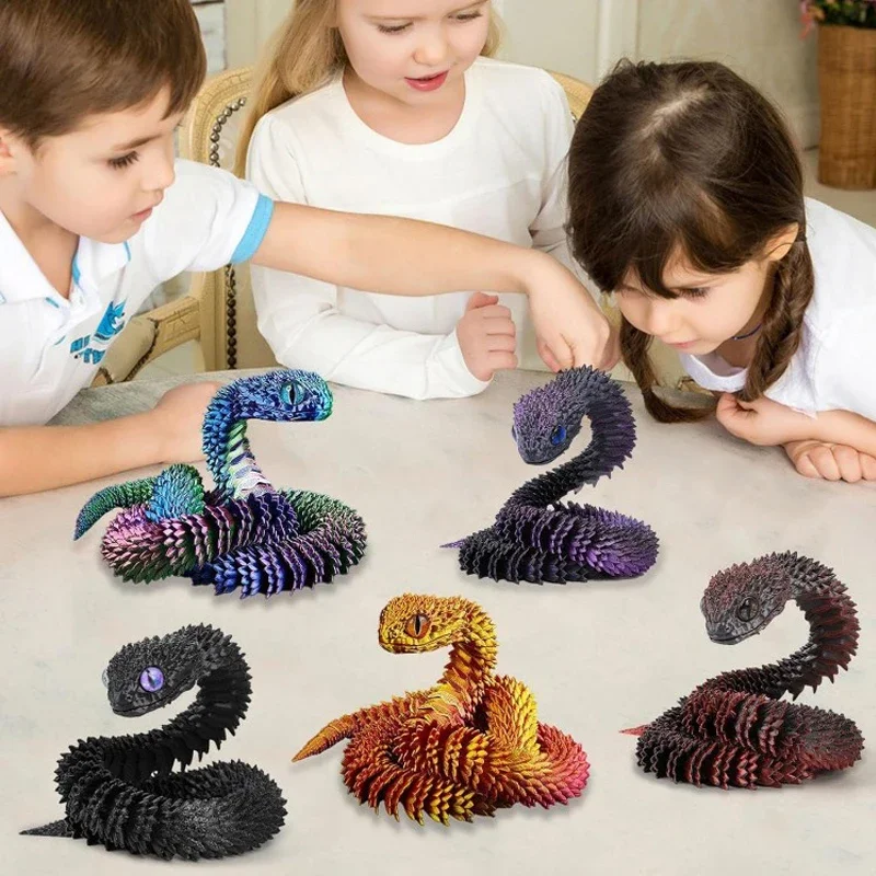 Serpiente impresa 3D Hairun detalle