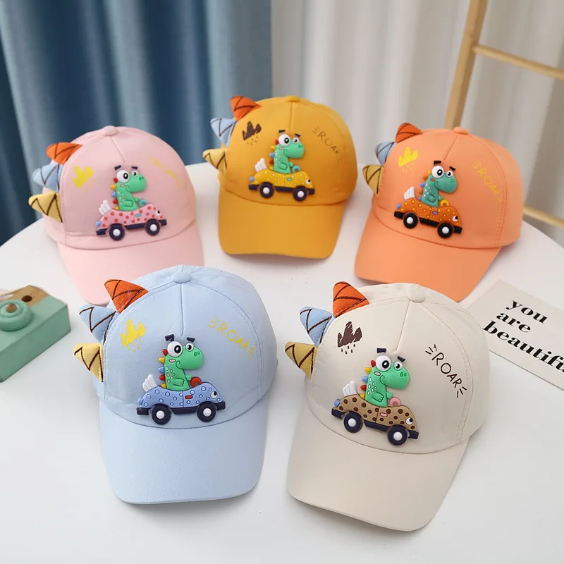 Gorra de béisbol de algodón para bebé con dinosaurio y sol - imagen 5