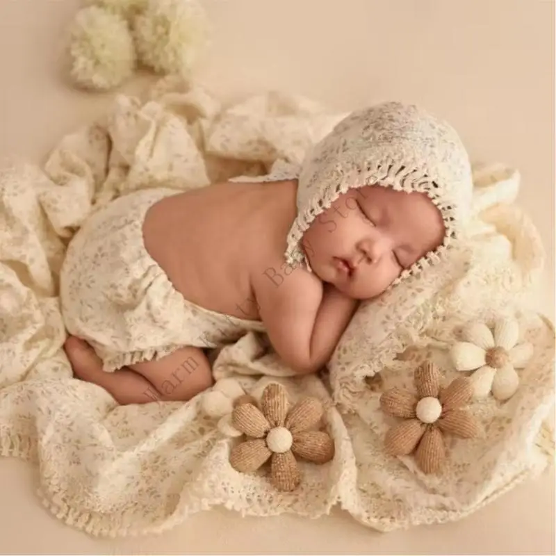 XXFE Vestido para recién nacido con diadema - Sesión de fotos - imagen 5