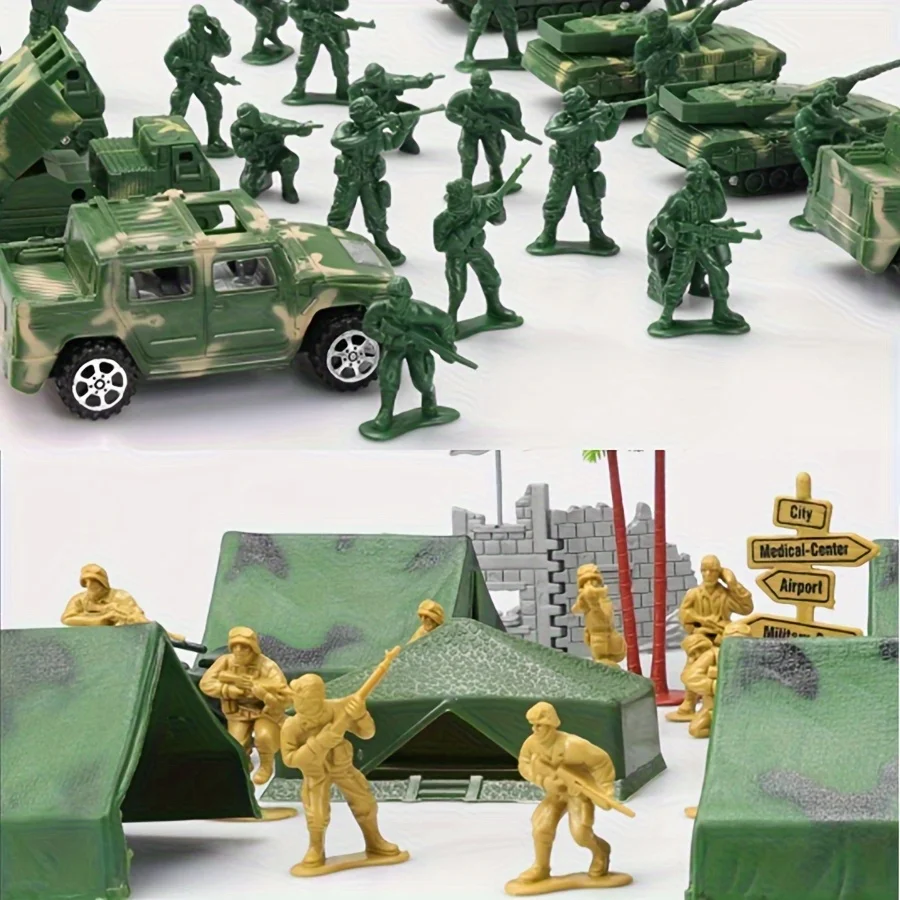 Soldados en miniatura listos para exhibir