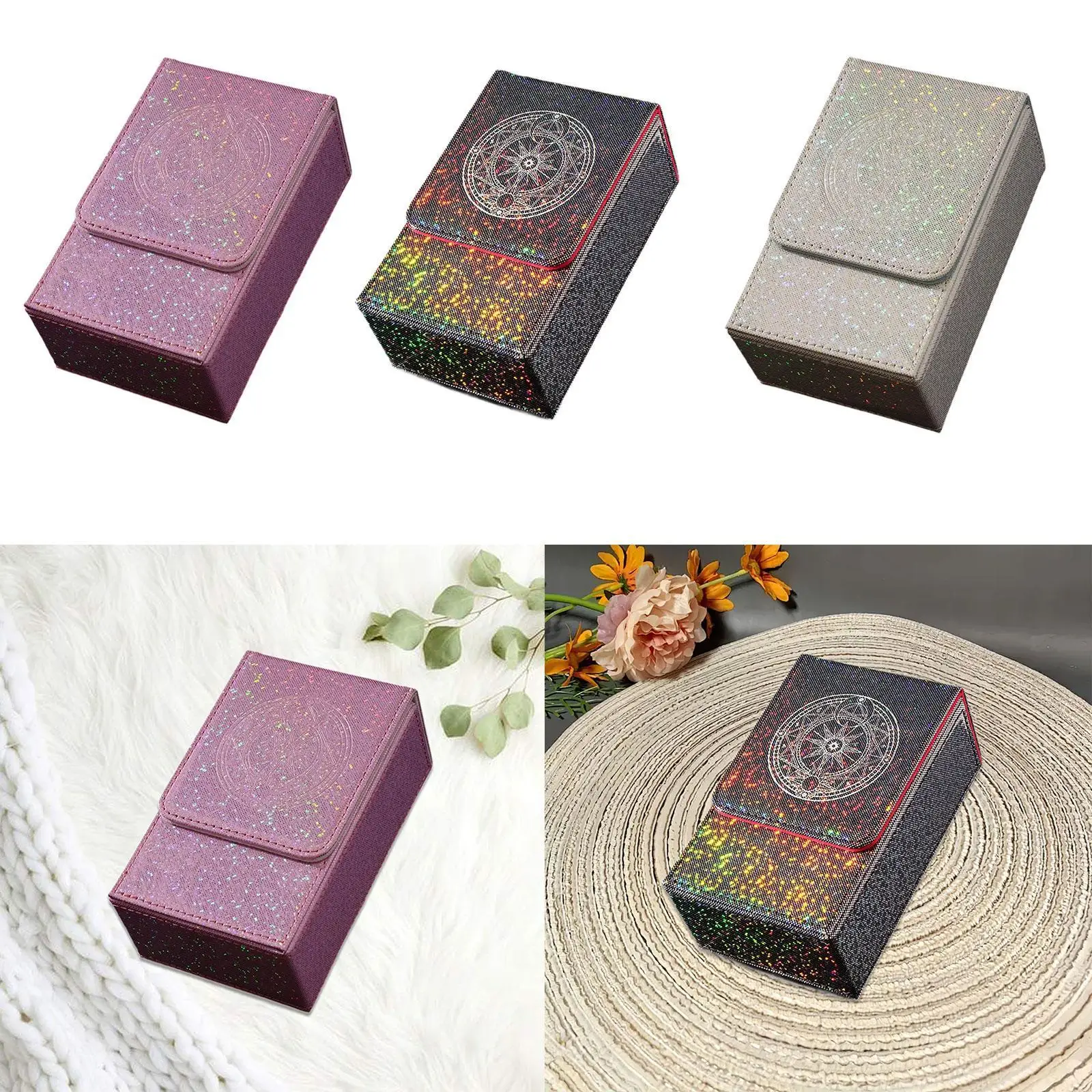 Estuche para cartas tarot piel sintética PU mazos de lujo - imagen 4