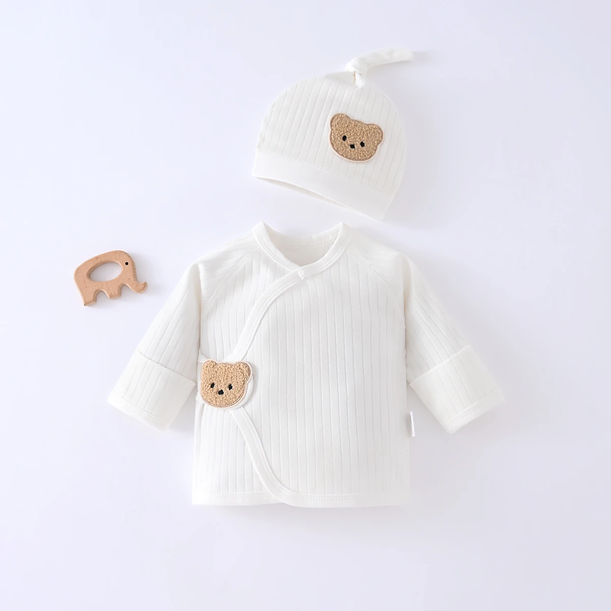 Somenie Conjunto de verano para recién nacido en algodón con capucha - imagen 2
