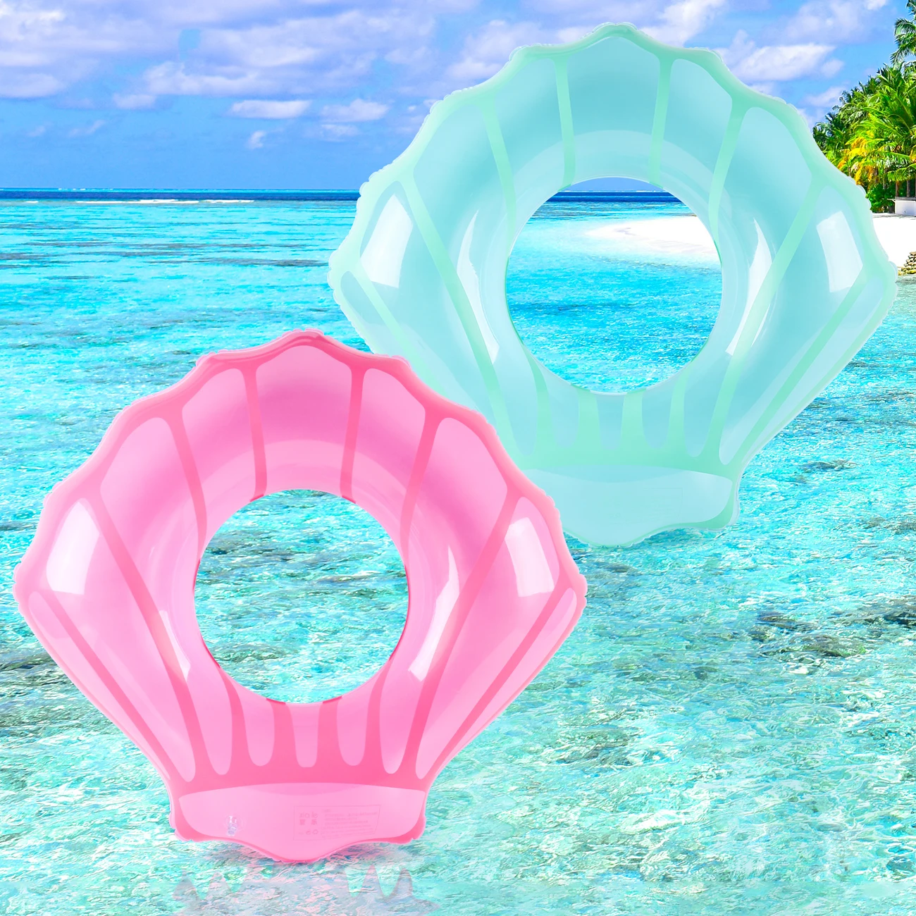 Anillo flotador de piscina concha grueso para adultos verano - imagen 2
