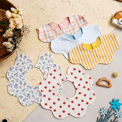 Elinfant toalla suave con estampado de pétalos y baberos universales
