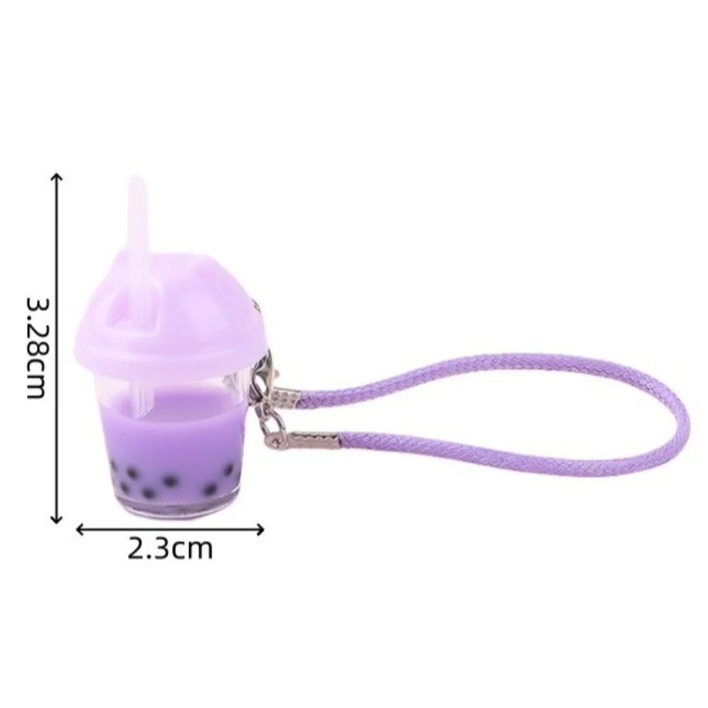 Llavero mini encanto de té burbujas en resina para niños - imagen 5