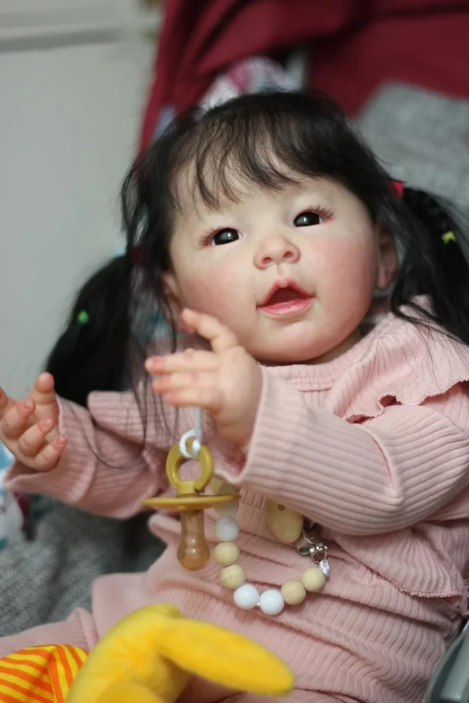 Muñeca Reborn realista para bebé – Piel 3D tacto suave pelo raíz - imagen 5