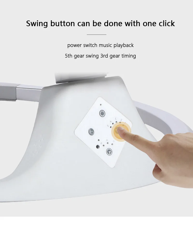 IMBABY mecedora eléctrica bebé con música y movimiento ajustable - imagen 2