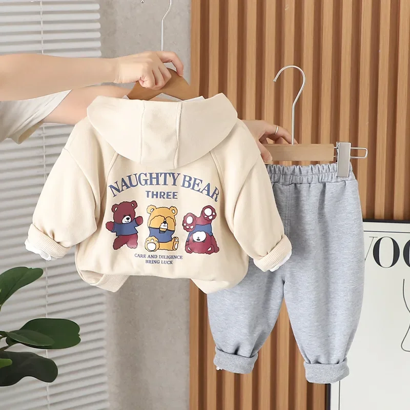 Conjunto de otoño para bebé: chaqueta con capucha y pantalones - imagen 5