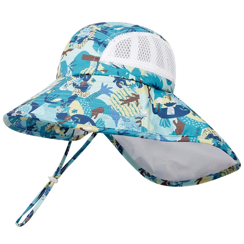 Gorro de pescador infantil con protección de cuello para el sol - imagen 3