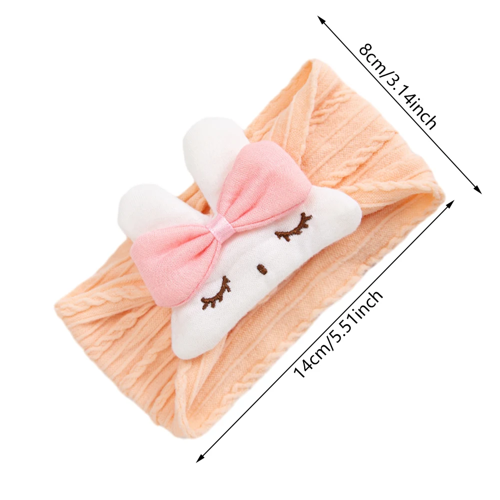 Diademas elásticas para bebé en nailon suave con dibujo de conejo - imagen 5